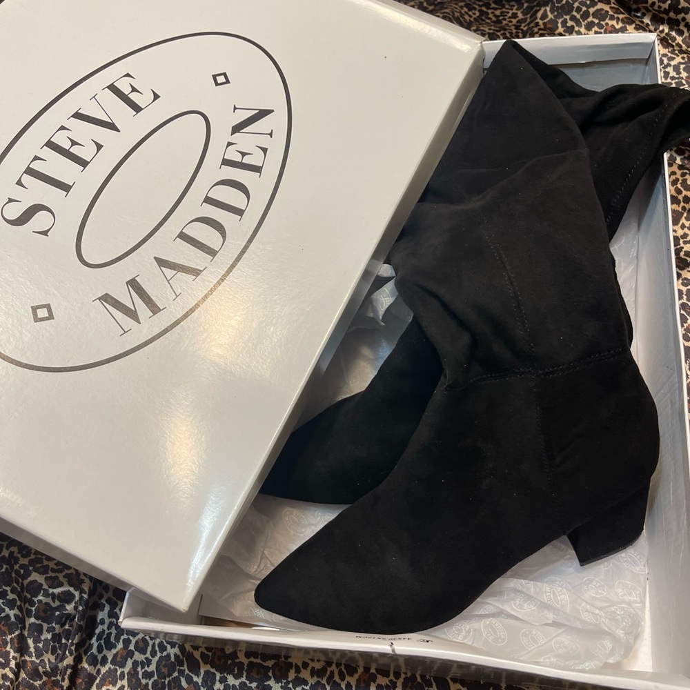 Steve Madden Brinkley Black Heeled Boot